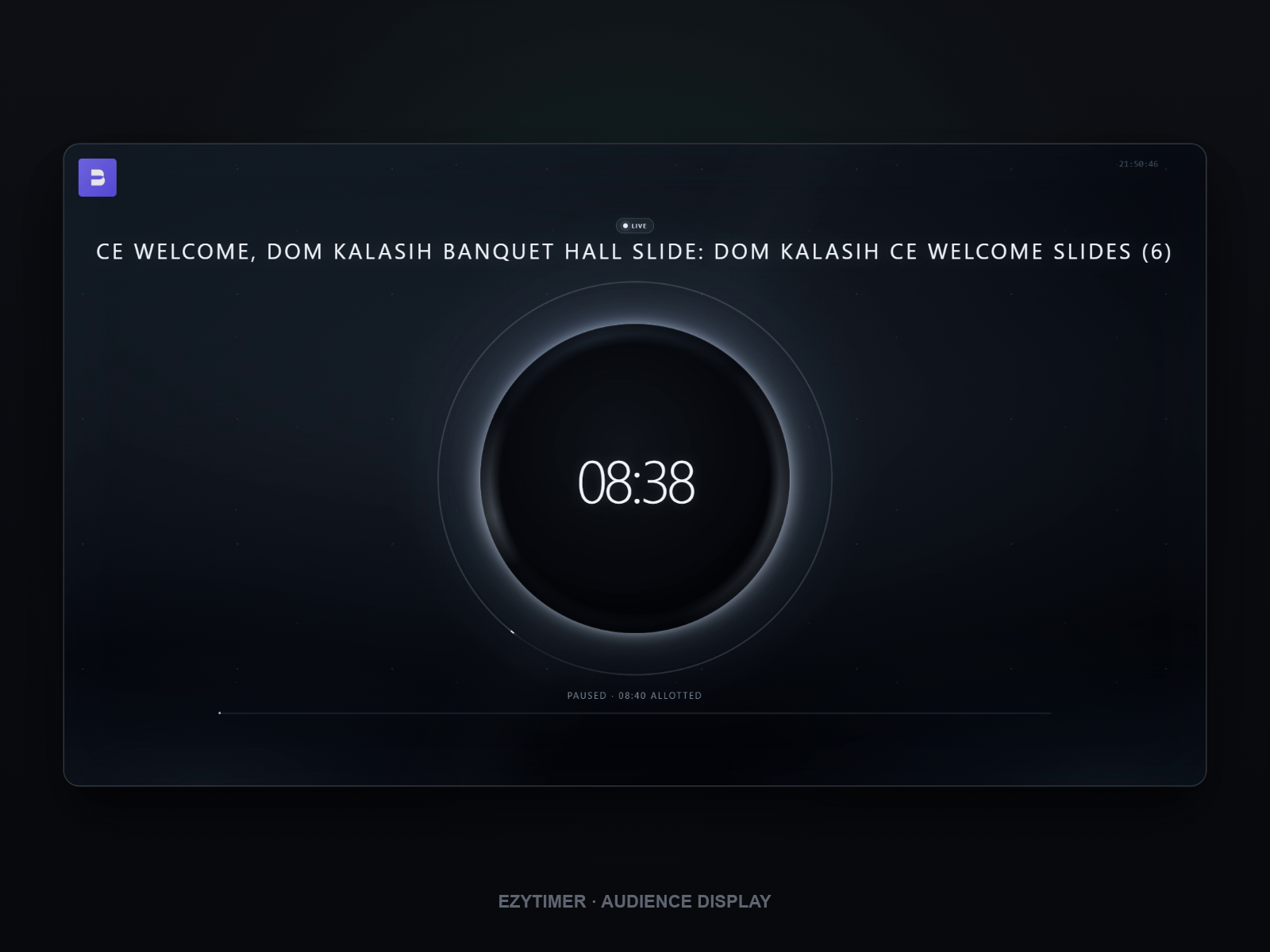 EzyTimer audience display